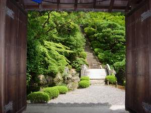 A beautiful garden in old Kyoto